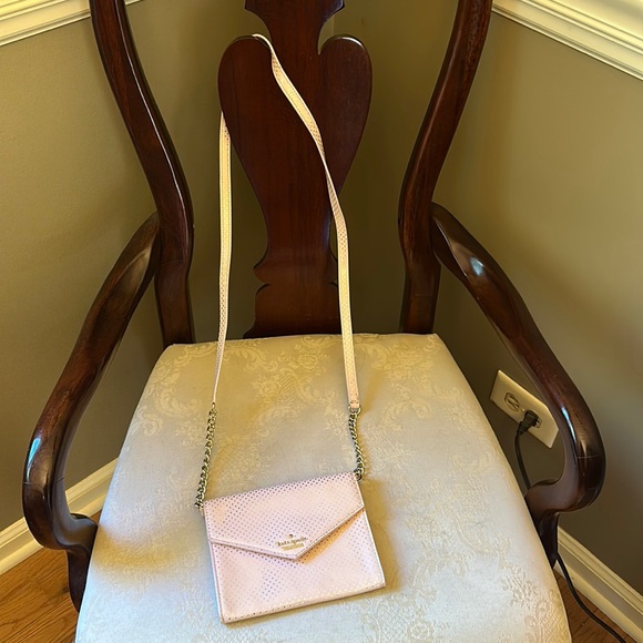 Kate Spade Lilac Street Dot Monday pink metallic gold envelope bag - Picture 4 of 15